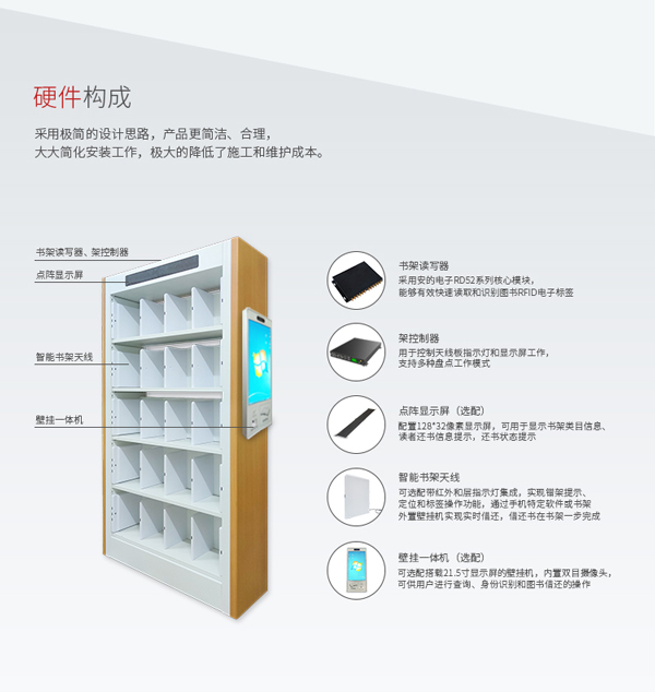 智能書架,RFID,高頻書架天線,高頻書架讀寫器,智慧圖書館設(shè)備